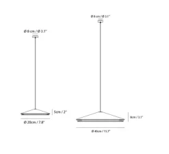 Suspension, Colette mini, terracotta, LED, 2700k, 540lm, Ø20cm, H5cm - Carpyen