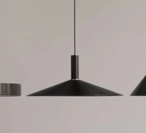 Suspension, Collect Lighting, high, abat-jour Angle, noir, Ø58cm, H10,5cm - Ferm Living
