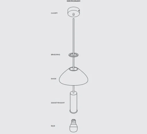 Suspension, Collect lighting, Socket Pendant High, noir, Ø6cm, H17cm - Ferm Living