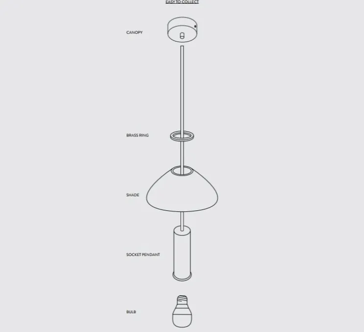 Suspension, Collect lighting, Socket Pendant High, noir, Ø6cm, H17cm - Ferm Living