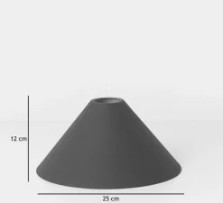 Suspension, Collect lighting, high, abat-jour Cone, noir, Ø25cm, H27cm - Ferm Living