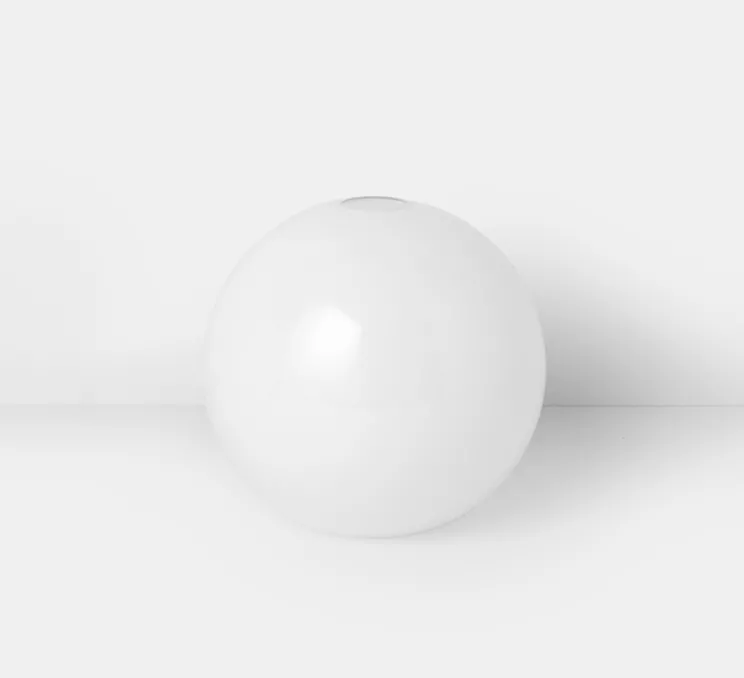 Suspension, Collect Lighting, high, laiton, abat-jour sphère opal, Ø25cm, H40,6cm - Ferm Living