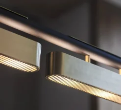 Suspension, Colt Triple, laiton, 2700K, L140cm, H12cm - Bert Frank