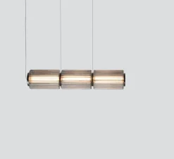 Suspension, Column 175, 3 cylindres, carbone, LED, dim, DALI, 2700K, L86,5cm, H17,5cm - A-N-D