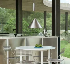 Suspension, Compass 430 ajustable, alu brossé, Ø43cm, H26cm - HAY