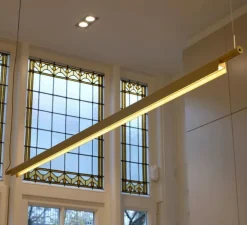 Suspension, Compendium D81s, laiton, LED, 1926lm, 2700K, L162,5cm, H4,57cm - Luceplan