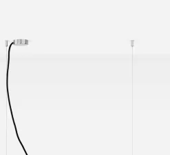 Suspension, Concrete & Brass Long, béton clair, laiton, LED, 4000K, 2600lm, L182cm, H8cm - Gantlights