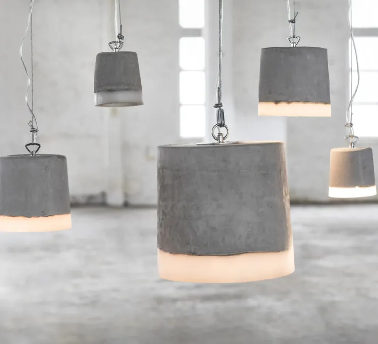 Suspension, Concrete, gris, blanc, Ø34cm, H38cm - Serax