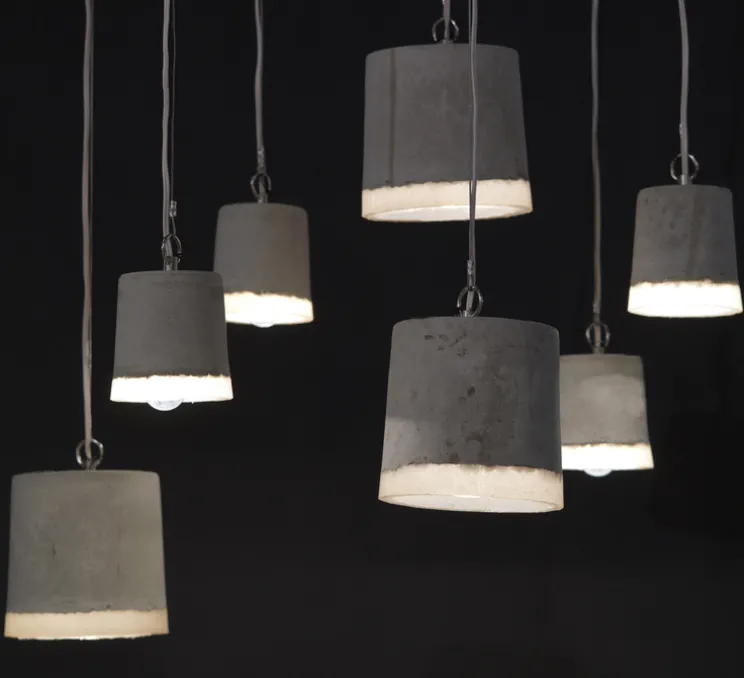 Suspension, Concrete, gris, blanc, Ø34cm, H38cm - Serax