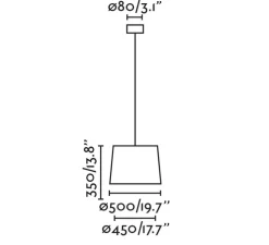Suspension, Conga, beige, Ø40cm, H30cm - Faro
