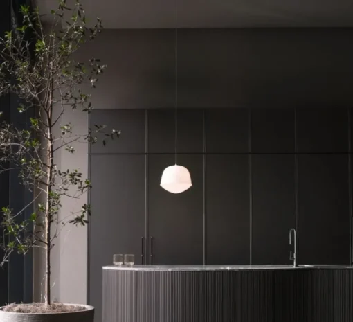 Suspension, Contour 225, blanc perle, LED, 2700K, Ø22,5cm, H21cm - A-N-D