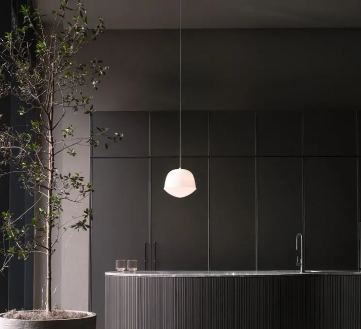 Suspension, Contour 225, blanc perle, LED, 2700K, Ø22,5cm, H21cm - A-N-D