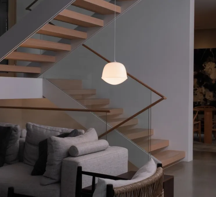 Suspension, Contour 225, blanc perle, LED, 2700K, Ø22,5cm, H21cm - A-N-D