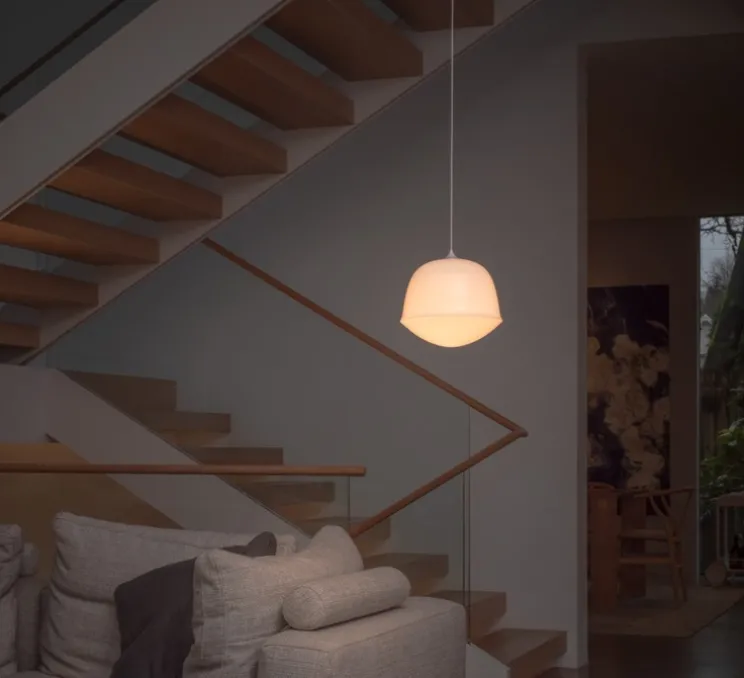 Suspension, Contour 225, blanc perle, LED, 2700K, Ø22,5cm, H21cm - A-N-D