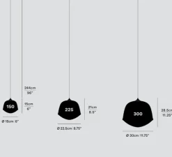 Suspension, Contour 150, blanc perle, LED, 2700K, Ø15cm, H15cm - A-N-D