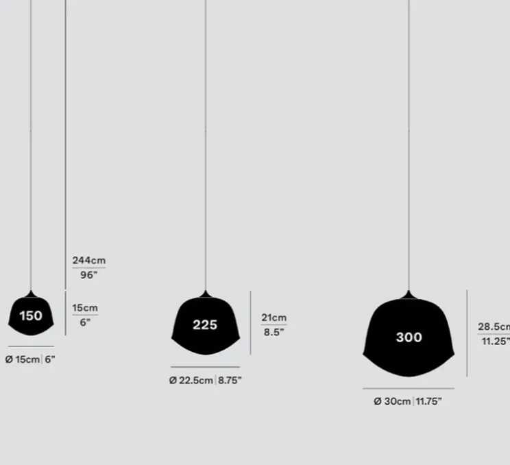 Suspension, Contour 150, blanc perle, LED, 2700K, Ø15cm, H15cm - A-N-D