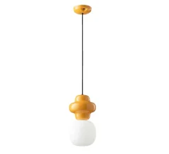 Suspension, Copacabana, jaune, Ø17cm, H32cm - Ferroluce