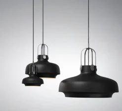 Suspension, Copenhagen Pendant SC6, noir mat, Ø20cm, H25cm - Andtradition