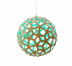 Suspension, Coral, version en kit, aqua, naturel, Ø40cm, H40cm - David Trubridge