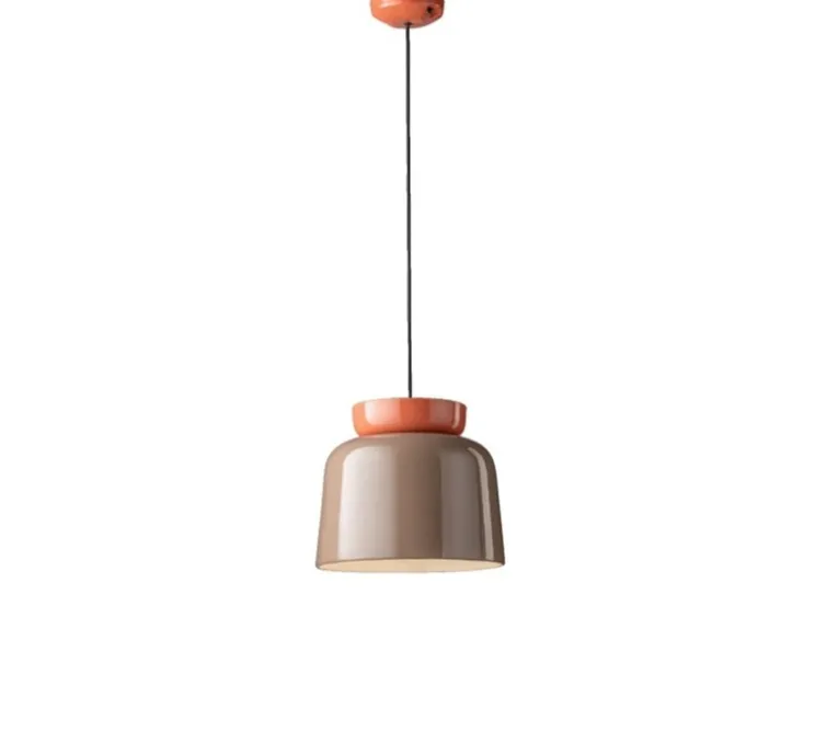 Suspension, Corcovado C2744, orange, marron, Ø27,5cm, H25cm - Ferroluce