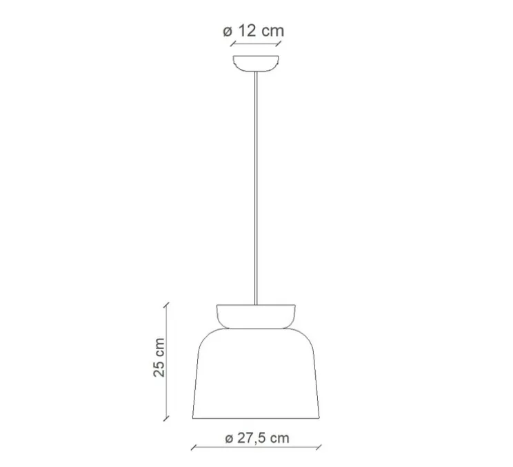Suspension, Corcovado C2744, orange, marron, Ø27,5cm, H25cm - Ferroluce