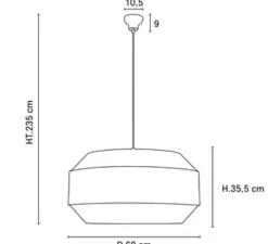 Suspension, Cosiness, blanc, Ø68cm, H35,5cm - Market Set