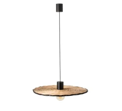 Suspension, Costas 600, noir, rotin, Ø60cm, H2cm - Faro