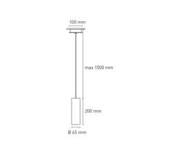 Suspension, Cromia M, marron, Ø6,5cm, H20cm - Plato Design