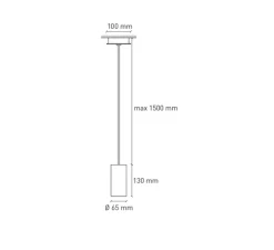 Suspension, Cromia S, marron, Ø6,5cm, H13cm - Plato Design