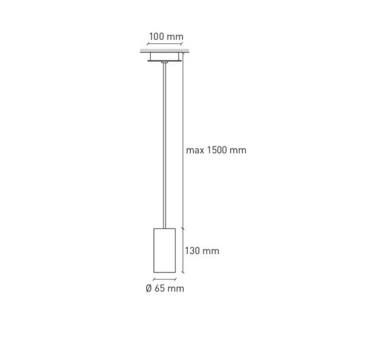 Suspension, Cromia S, marron, Ø6,5cm, H13cm - Plato Design