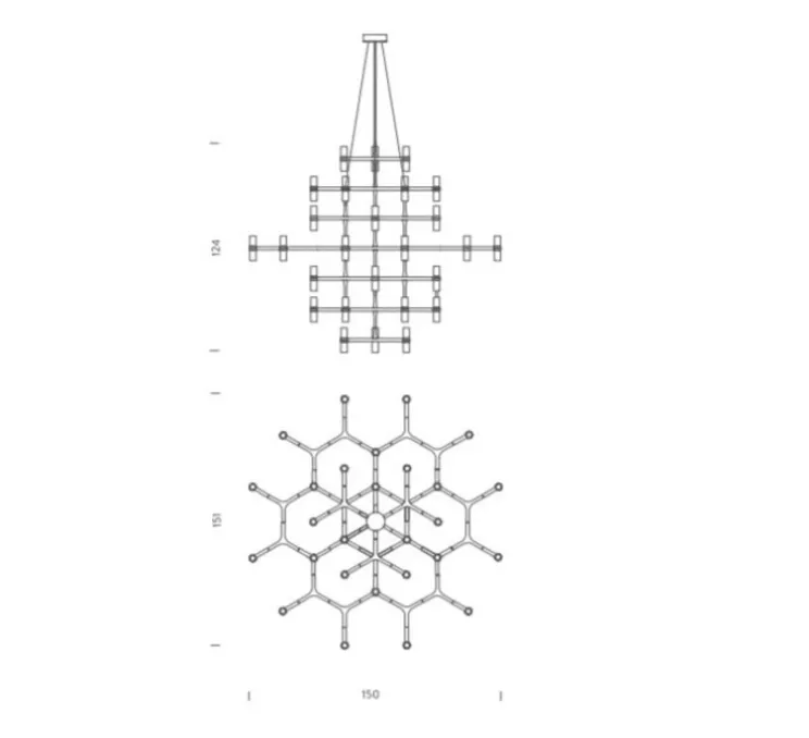Suspension, Crown Magnum, or, Ø150cm, H124cm - Nemo Lighting