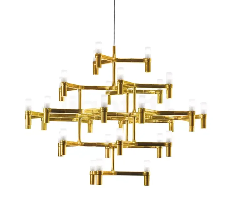 Suspension, Crown Major, plaqué or, L109cm, H87cm - Nemo Lighting