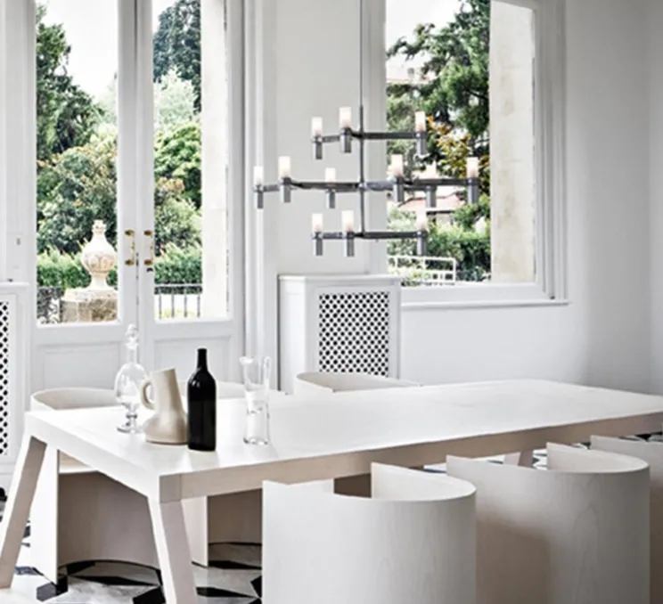 Suspension, Crown Minor, acier poli, L77cm, H50cm - Nemo Lighting