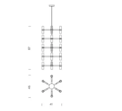 Suspension, Crown Multi, or, L41cm, H87cm - Nemo Lighting