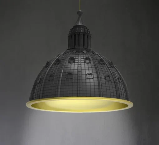 Suspension, Cupolone Quarantacinque, gris anthracite, LED, dim, 2700k, 1700 lm, Ø45cm, H45cm - Seletti