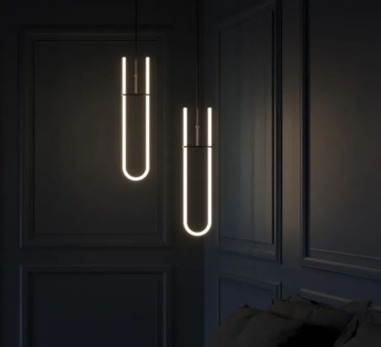 Suspension, Curve, blanc, LED, L16cm, H70cm - 101 Copenhagen