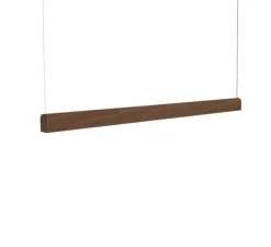 Suspension, Curve, bois, noyer, LED, DALI, lenses, dim, 2700K, 1300 lm, L116cm, H6cm - Tunto