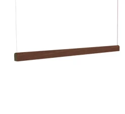 Suspension, Curve, bois, noyer, LED, DALI, honeycomb, dim, 2700K, 1950 lm, L172cm, H6cm - Tunto