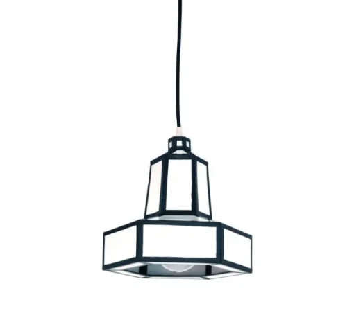 Suspension, Cut 'N Paste Suspension 1, noir et blanc, Ø26cm, H24,2cm - Seletti