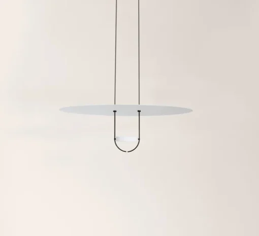 Suspension, D03, noir et blanc, LED, 2700K, 3000 lm, Ø50cm, H81cm - OliveLab