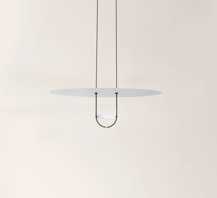 Suspension, D03, noir et blanc, LED, 2700K, 3000 lm, Ø50cm, H81cm - OliveLab