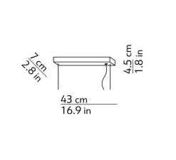 Suspension, Dala Linear, gris foncé, béton, LED, dim, 2700k, 5150 lm, L150cm, H6,5cm - Kdln