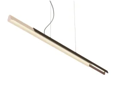 Suspension, Dala Linear, sable, bois, LED, dim, 3000k, 5300 lm, L150cm, H6,5cm - Kdln