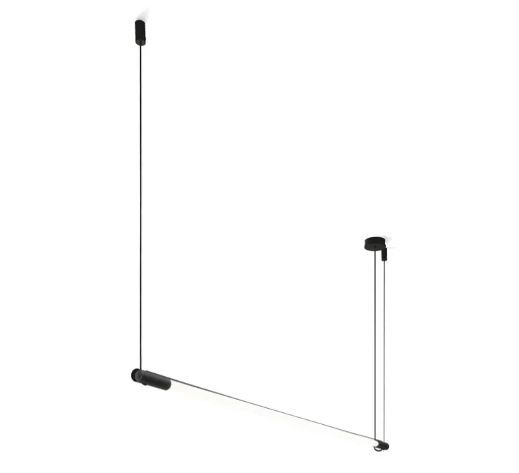 Suspension, Darf, 1.0 non dim, noir et blanc, LED, 3000K, 3560lm, Ø3,3cm, L162,6cm - Wever & Ducré