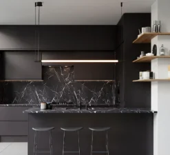 Suspension, Darf 1.0, non variable, noir, LED, 4000K, 3700lm, Ø3,3cm, L162,6cm - Wever&Ducré