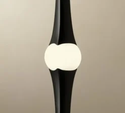 Suspension, Dew Vertical L, noir, LED, dim, 2700k, 1383 lm, Ø4,3cm, H170cm - LEDs C4