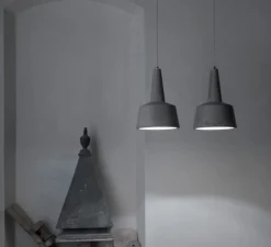Suspension d'extérieur, EOLO, gris, LED, H34cm, Ø24cm - KARMAN