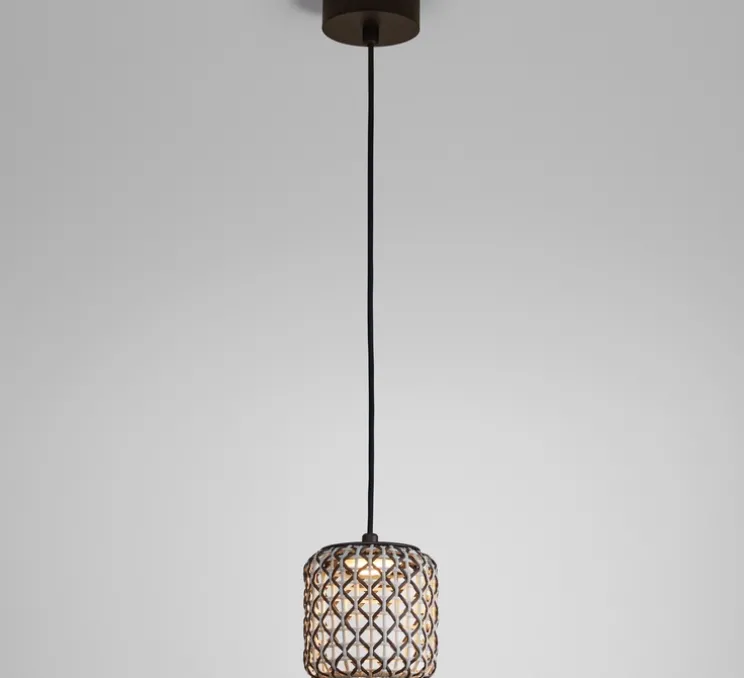Suspension d'extérieur, Nans S Outdoor, Brun graphite - Teinte marron, IP66, LED, dim, 2700K, 503 lm, Ø16,7cm, H16,5cm - Bover