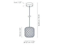 Suspension d'extérieur, Nans S Outdoor, Brun graphite - Teinte marron, IP66, LED, dim, 2700K, 503 lm, Ø16,7cm, H16,5cm - Bover