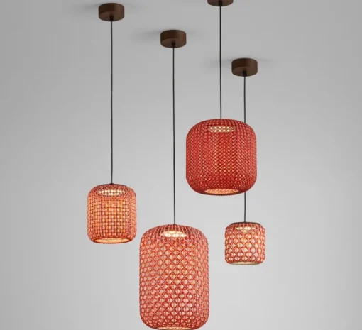 Suspension d'extérieur, Nans S Outdoor, Brun graphite - Teinte rouge, IP66, LED, dim, 2700K, 503 lm, Ø16,7cm, H16,5cm - Bover